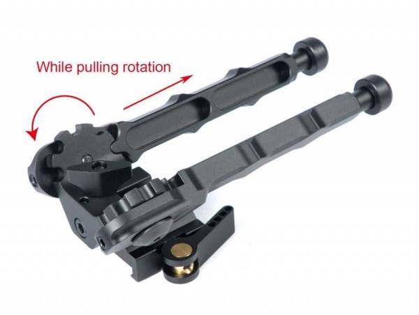 Aluminum 5.8 Inch QD Bipod for 20mm RIS, RAS, Rail - Image 4