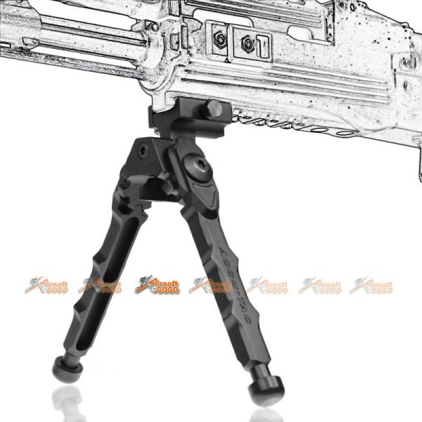 Aluminum 5.8 Inch QD Bipod for 20mm RIS, RAS, Rail - Image 3