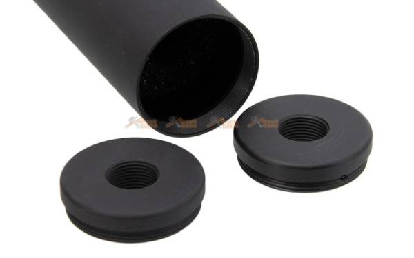 180x38mm Metal Silencer (14mm CCW & 14mm CW) for AEG / GBBR (Black) - Image 2