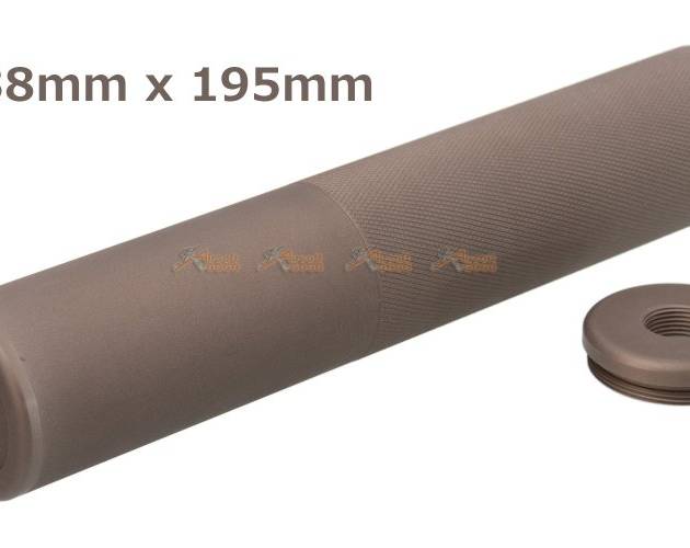 195x38mm Metal Silencer (14mm CCW & 14mm CW) for AEG / GBBR