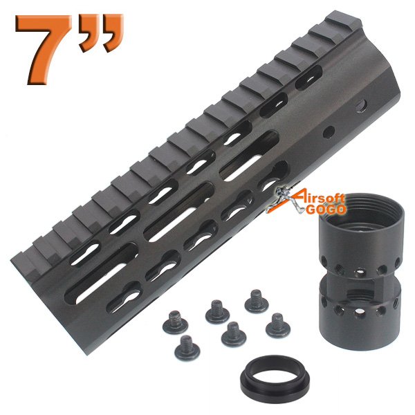 7" CNC Aluminum Key Mod Rail system for Marui M4 MWS GBB