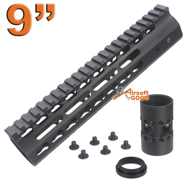 9" CNC Aluminum Key Mod Rail system for Marui M4 MWS GBB