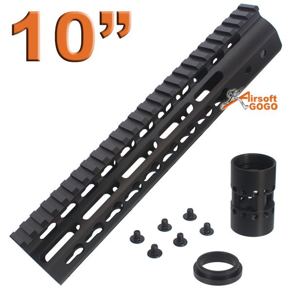10" CNC Aluminum Key Mod Rail system for Marui M4 MWS GBB