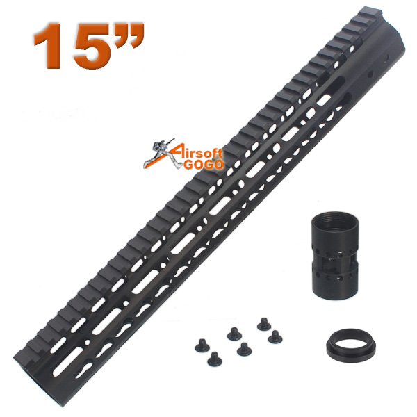 15" CNC Aluminum Key Mod Rail system for Marui M4 MWS GBB