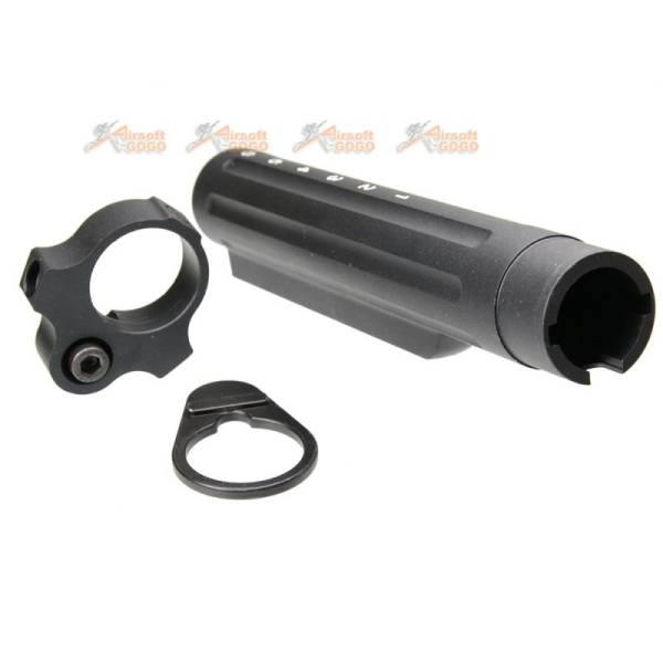 6-Position Metal Stock Pipe Tube Set for Airsoft AEG Series (Black) - Image 2