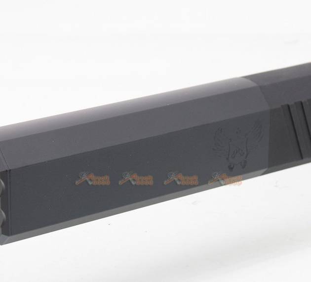 200mm Silener with Silencer Adapter ( 14mm CCW & 11mm CW )  for  AEG / GBBR - Black