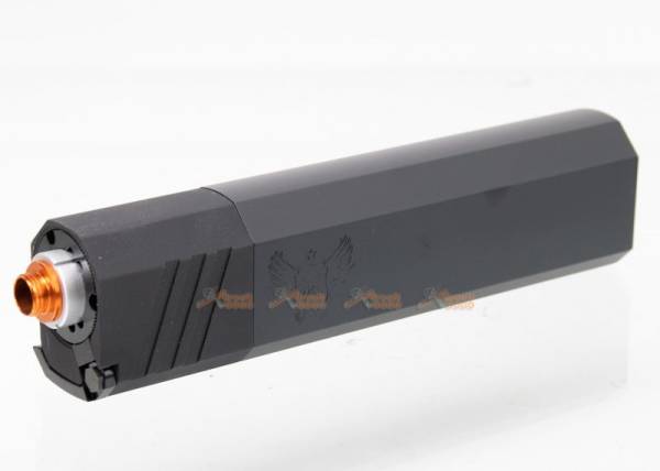 200mm Silener with Silencer Adapter ( 14mm CCW & 11mm CW )  for  AEG / GBBR - Black - Image 2