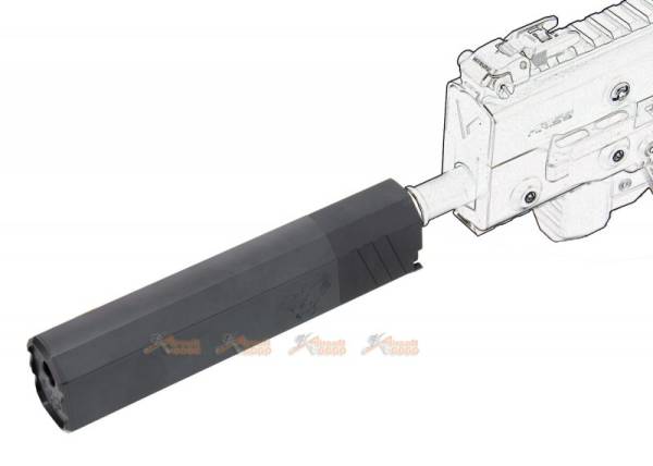 200mm Silener with Silencer Adapter ( 14mm CCW & 11mm CW )  for  AEG / GBBR - Black - Image 4