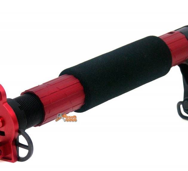 AGG X APS MP5K Stock Adaptor w/ M4 Stock Pipe for Marui & JG MP5K AEG (Red)