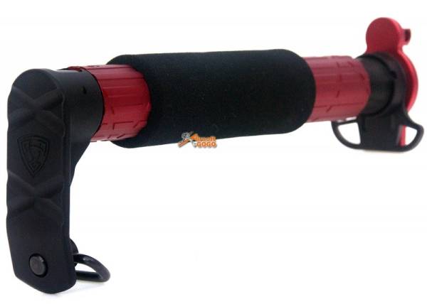 AGG X APS MP5K Stock Adaptor w/ M4 Stock Pipe for Marui & JG MP5K AEG (Red) - Image 2