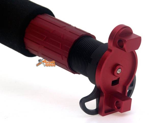 AGG X APS MP5K Stock Adaptor w/ M4 Stock Pipe for Marui & JG MP5K AEG (Red) - Image 4