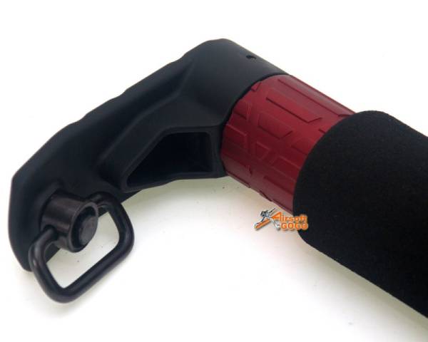 AGG X APS MP5K Stock Adaptor w/ M4 Stock Pipe for Marui & JG MP5K AEG (Red) - Image 5
