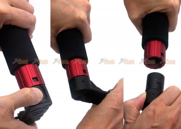 AGG X APS MP5K Stock Adaptor w/ M4 Stock Pipe for Marui & JG MP5K AEG (Red) - Image 6