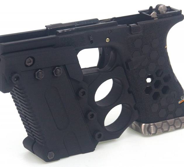 SLONG 3D printing G-Kriss Kit X AW G17 Grip set for WE G17 G34 Airsoft GBB
