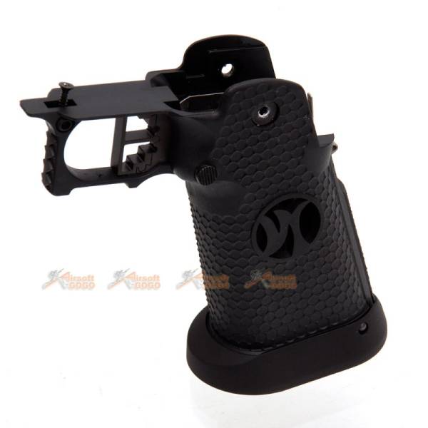 AW IPSC Grip Set for Marui / WE Hi-Capa 5.1, 4.3 Airsoft GBB Black