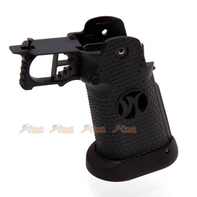 AW IPSC Grip Set for Marui / WE Hi-Capa 5.1, 4.3 Airsoft GBB Black