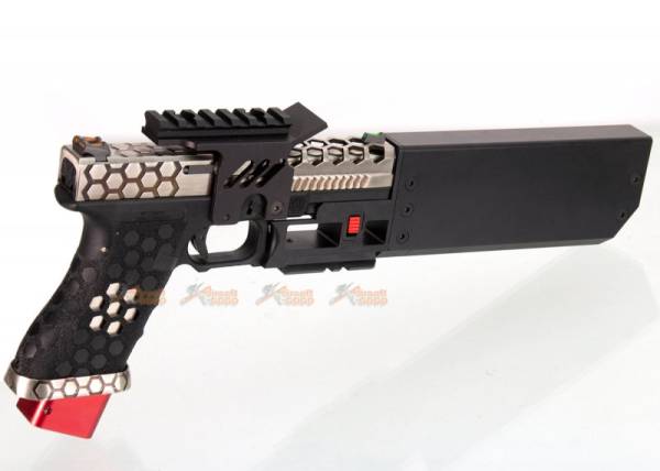 AW CUSTOM Hex Cut Signature G17 GBB Pistol with Speedy Holster - Image 3