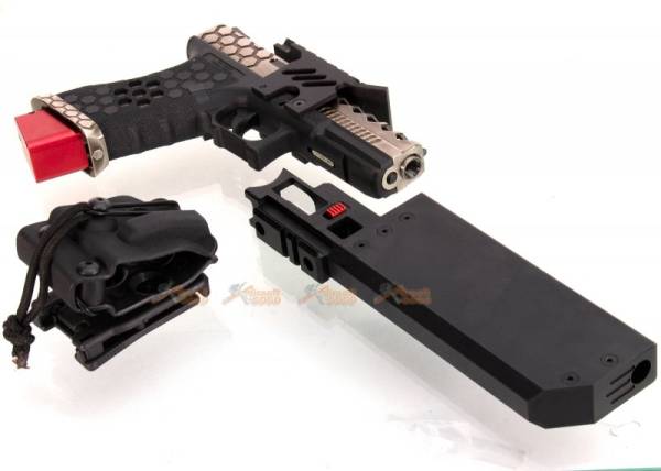 AW CUSTOM Hex Cut Signature G17 GBB Pistol with Speedy Holster - Image 8