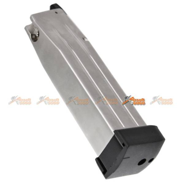 AW Custom 30rds HXMG06 5.1 Gas Magazine for Marui WE Airsoft GBB (Silver) - Image 2