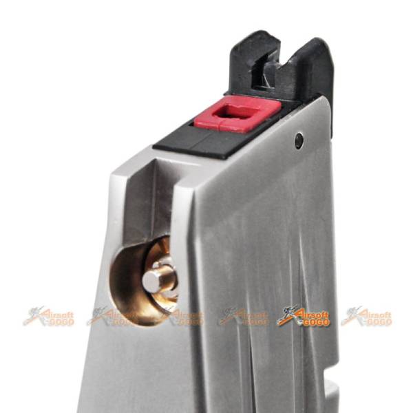 AW Custom 30rds HXMG06 5.1 Gas Magazine for Marui WE Airsoft GBB (Silver) - Image 3