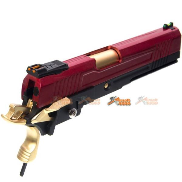 AW Custom IPSC Slide Set for Marui / WE Hi-Capa 5.1, 4.3 Airsoft GBB (Red, Black, Gold) - Image 2