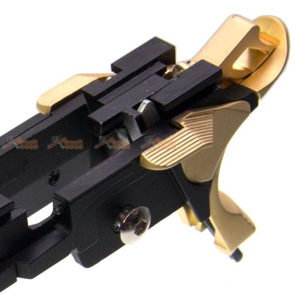 AW Custom IPSC Slide Set for Marui / WE Hi-Capa 5.1, 4.3 Airsoft GBB (Red, Black, Gold) - Image 3