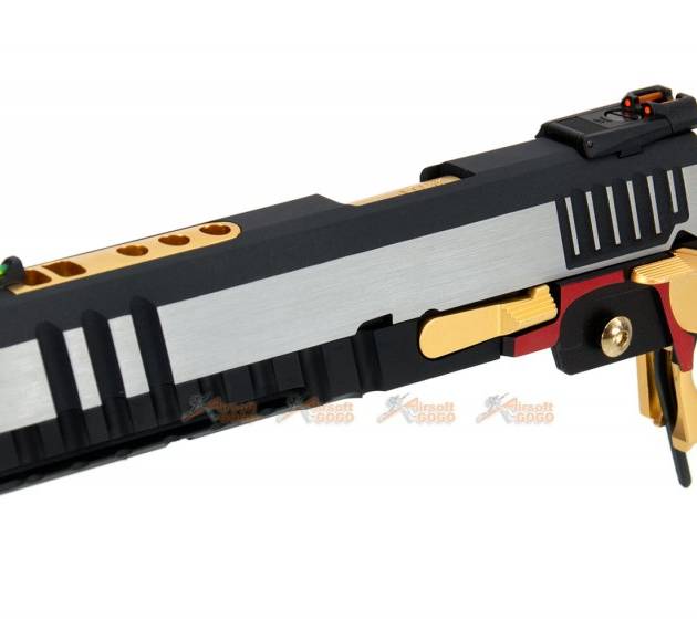 AW Custom IPSC I-Rex Slide Set for Marui / WE Hi-Capa 5.1, 4.3 Airsoft GBB (Silver, Black, Gold)