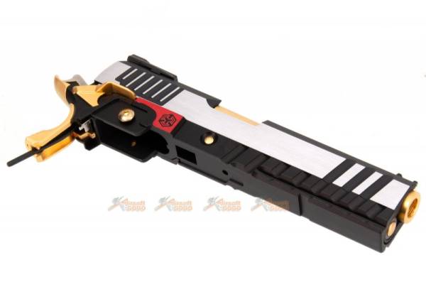 AW Custom IPSC I-Rex Slide Set for Marui / WE Hi-Capa 5.1, 4.3 Airsoft GBB (Silver, Black, Gold) - Image 6