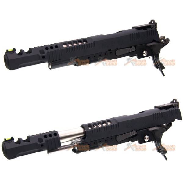AW Custom IPSC Slide Set (.38 Supercomp Race) for Marui / WE Hi-Capa 5.1, 4.3 Airsoft GBB Black - Image 4