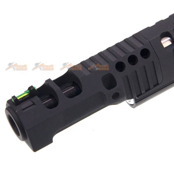 AW Custom IPSC Slide Set (.38 Supercomp Race) for Marui / WE Hi-Capa 5.1, 4.3 Airsoft GBB Black - Image 5