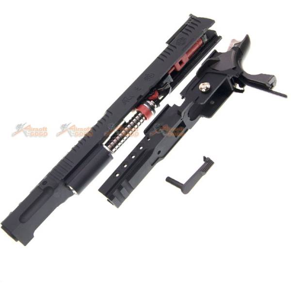 AW Custom IPSC Slide Set (.38 Supercomp Race) for Marui / WE Hi-Capa 5.1, 4.3 Airsoft GBB Black - Image 6