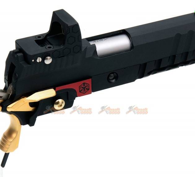 Armorer Works HX2601 Hi-Capa 4.3 GBB Slide with Red Dot dummy (Gold & Black)