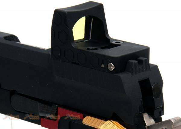Armorer Works HX2601 Hi-Capa 4.3 GBB Slide with Red Dot dummy (Gold & Black) - Image 6