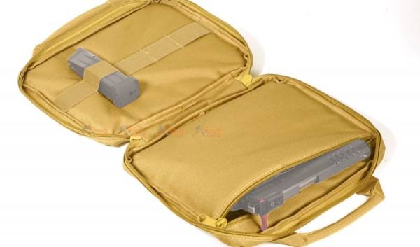 Carrying Pistol Bag with 5 Storage Pockets  (Small Size, TAN) - Image 3