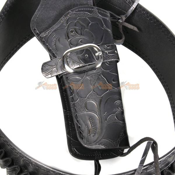 Tactical Airsoft Right Handed Synthetic Leather Belt Holster (Floral pattern) - Image 4