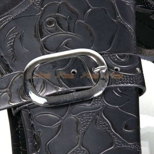 Tactical Airsoft Right Handed Synthetic Leather Belt Holster (Floral pattern) - Image 3