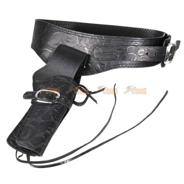 Tactical Airsoft Right Handed Synthetic Leather Belt Holster (Floral pattern) - Image 5