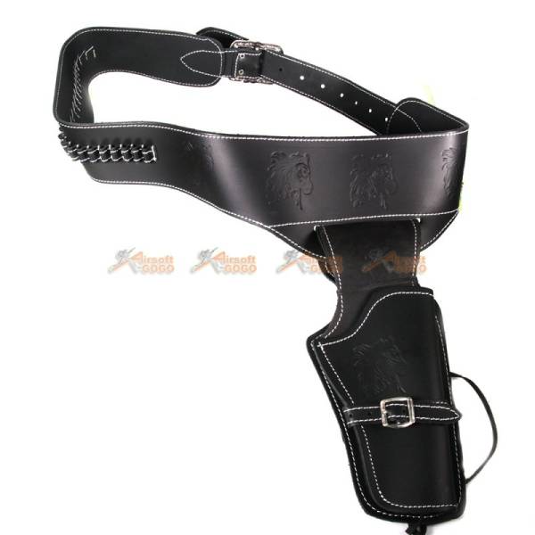 Tactical Airsoft Right Handed Synthetic Leather Belt Holster (Horse pattern) - Image 4