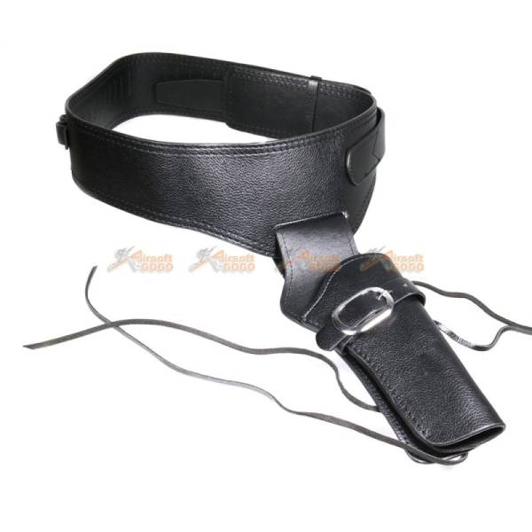 Tactical Airsoft Right Handed Synthetic Leather Belt Holster (Black) - Image 2