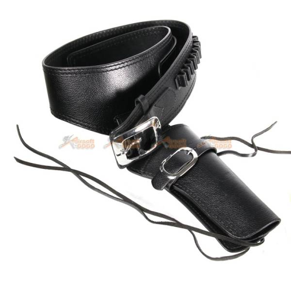 Tactical Airsoft Right Handed Synthetic Leather Belt Holster (Black)