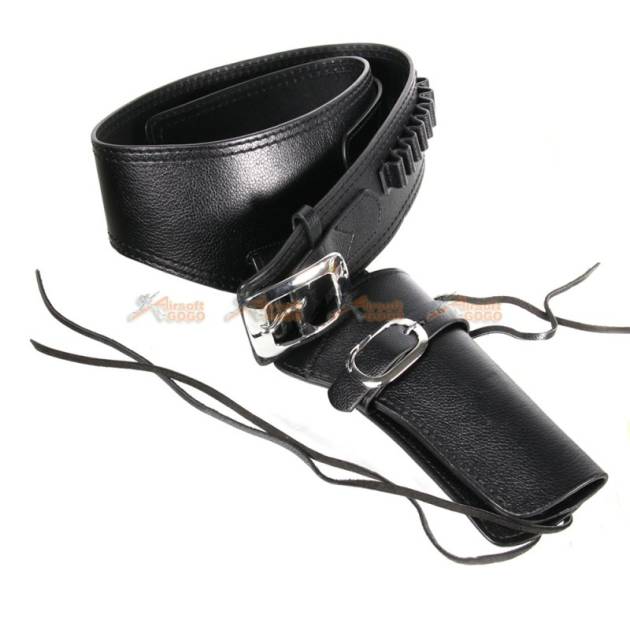 Tactical Airsoft Right Handed Synthetic Leather Belt Holster (Black)