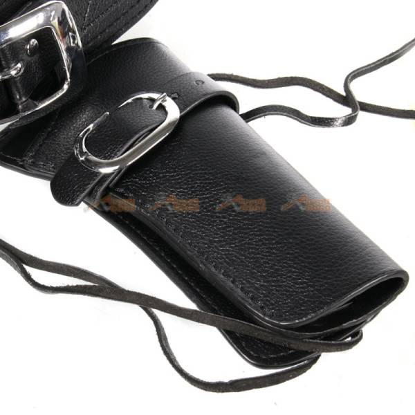 Tactical Airsoft Right Handed Synthetic Leather Belt Holster (Black) - Image 5
