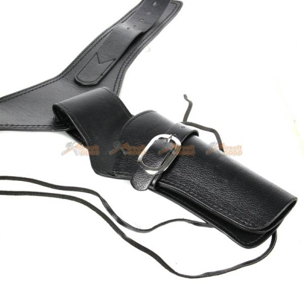 Tactical Airsoft Right Handed Synthetic Leather Belt Holster (Black) - Image 3
