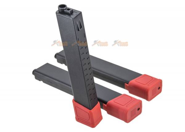 AGG CA 120rds Mid-Cap Magazine (Black) with PTS EPM-AR9 Baseplate (Red) - (3pack) - Image 5