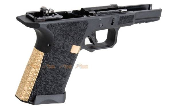 EMG / SAI Polymer Frame for WE-Tech G19 GBB , EMG / SAI Utility Compact GBB (Black, Gold) - Image 3