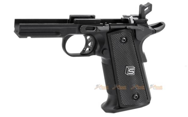 EMG / SAI RED 1911 Aluminium Alloy Lower Frame Grip for WE, EMG 1911 Airsoft GBB (Black)