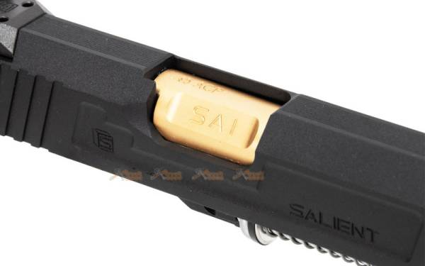 EMG / SAI RED 1911 Aluminium Alloy Slide Set for Marui / EMG / WE 1911 GBB (Gold / Black) - Image 5