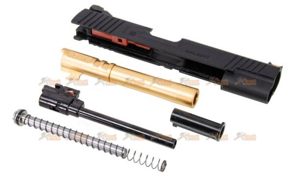 EMG / SAI RED 1911 Aluminium Alloy Slide Set for Marui / EMG / WE 1911 GBB (Gold / Black) - Image 6
