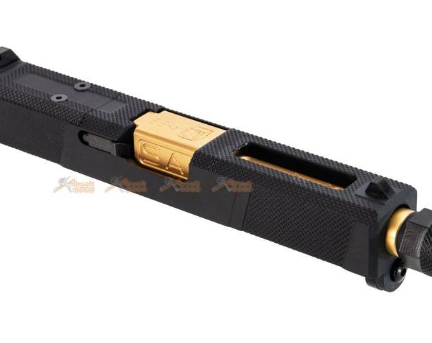 EMG / SAI Utility Slide Kit for WE-Tech G19 GBB, EMG /  SAI Utility Compact GBB (Gold Barrel, RMR Cut)