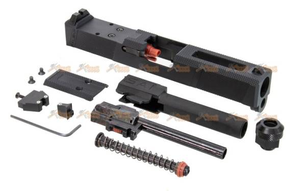 EMG / SAI Utility Slide Kit for WE-Tech G19 GBB, EMG /  SAI Utility Compact GBB (Black Barrel, RMR Cut) - Image 4